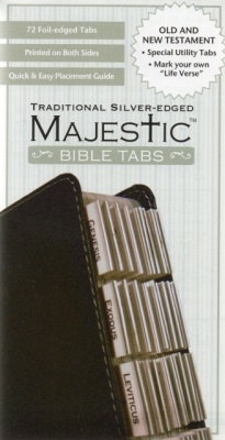 72 Vertical Traditional Silver-Edged Bible Tabs